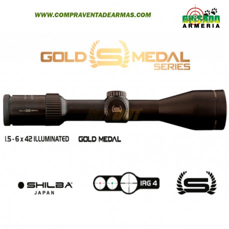 Visor Shilba Gold Medal 1,5-6x42 iluminado.