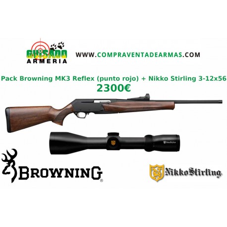Pack Rifle Browning Mk3 Reflex + Visor