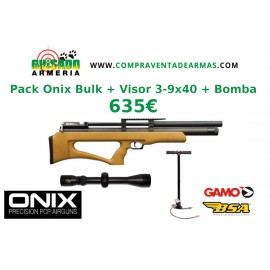 Pack Carabina PCP Onix Bulk Monotiro + Visor + Bomba